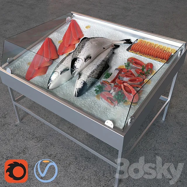 salmon set 3DModel