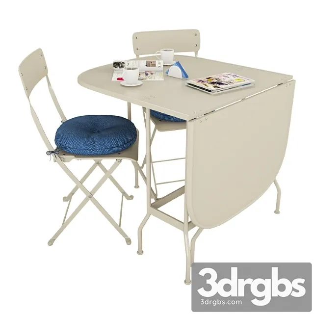Saltkholmen 01 Stol 2 Skladnykh Stula D Sada 1 3D Model Download
