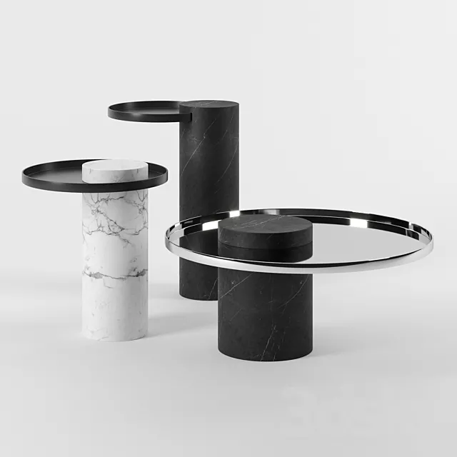 Salute tables set by La Chance 3DModel