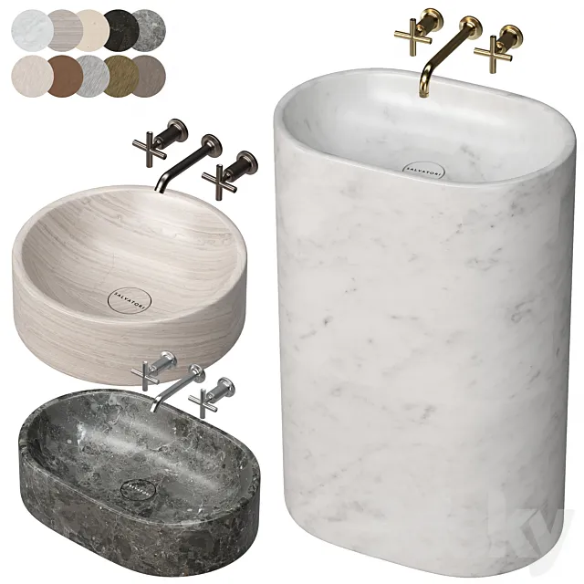 SALVATORI Balnea washbasins set 3D Model
