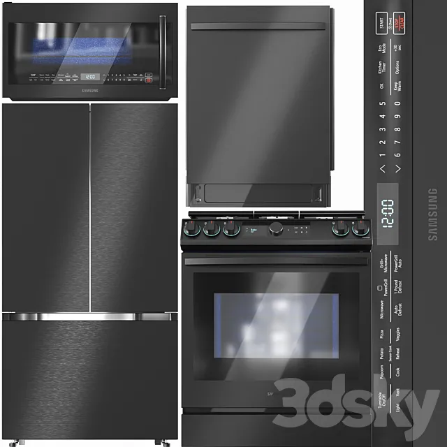 Samsung Appliance Collection 04 3D Model Samsung Appliance Collection 04 3D Model