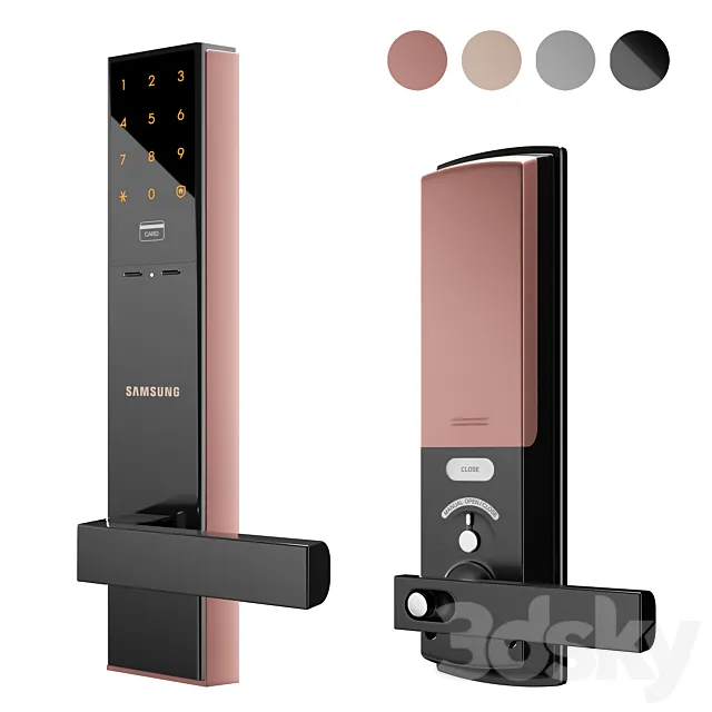 Samsung Digital Door Lock 02 3D Model Samsung Digital Door Lock 02 3D Model