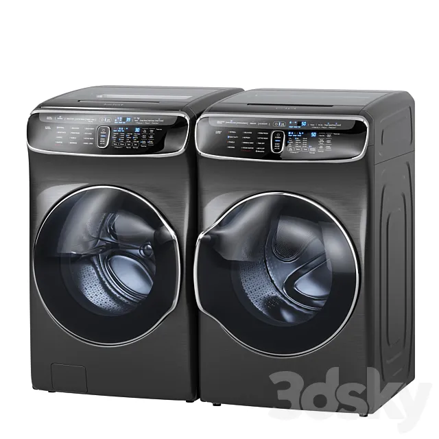 Samsung FlexWash Washer FlexDry Dryer Laundry 3DModel