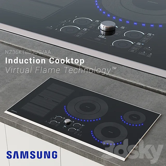 Samsung Induction Cooktop 3D Model
