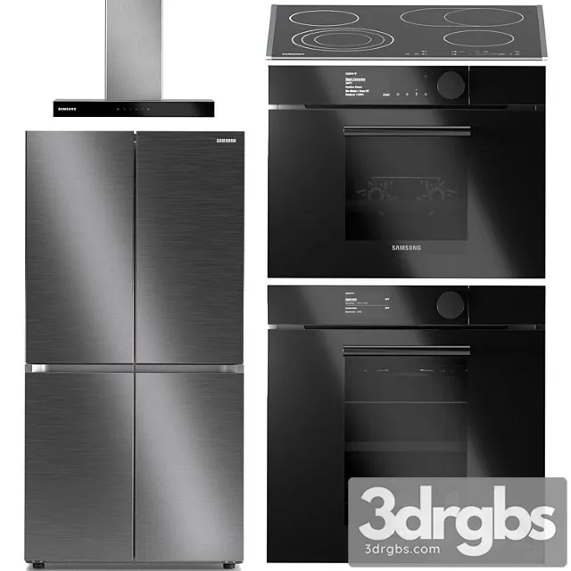 Samsung Kitchen Appliances Set 6 3D Model Download
