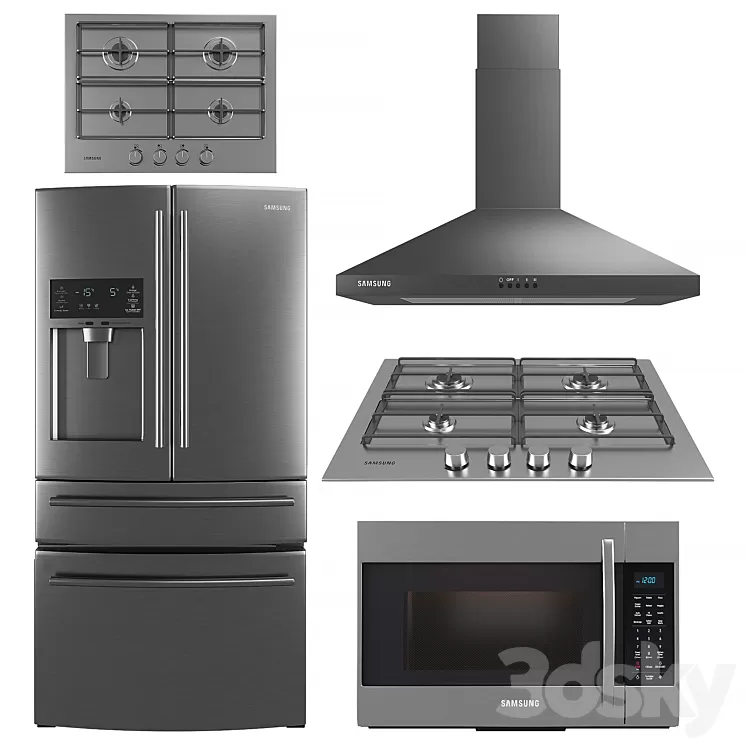 Samsung Kitchen Set 3D Model