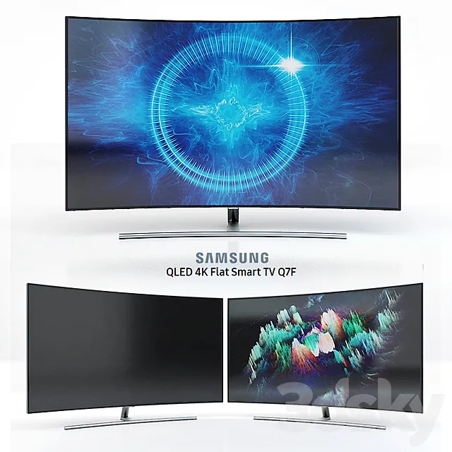Samsung QLED 4K Curved Smart TV Q8C 3D Model