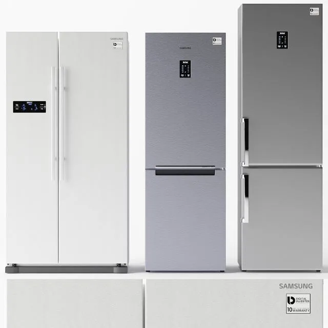Samsung refrigerator set 3D Model Samsung refrigerator set 3D Model