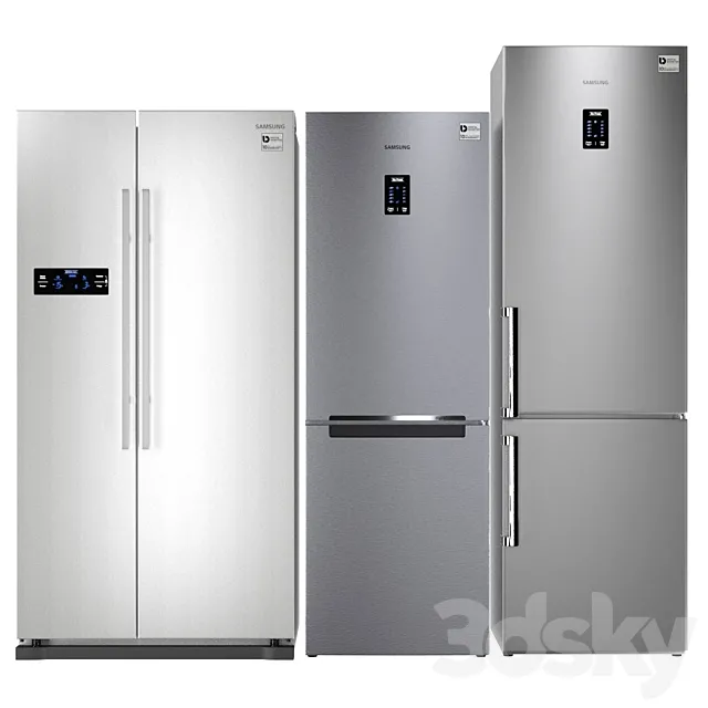 Samsung refrigerator set 3D Model Samsung refrigerator set 3D Model