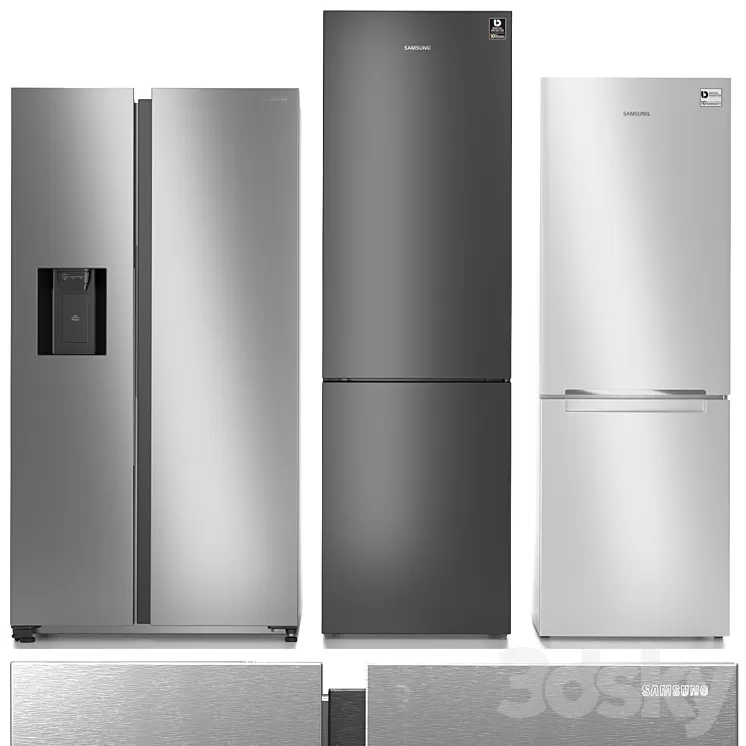 Samsung Refrigerator Set 5 3D Model