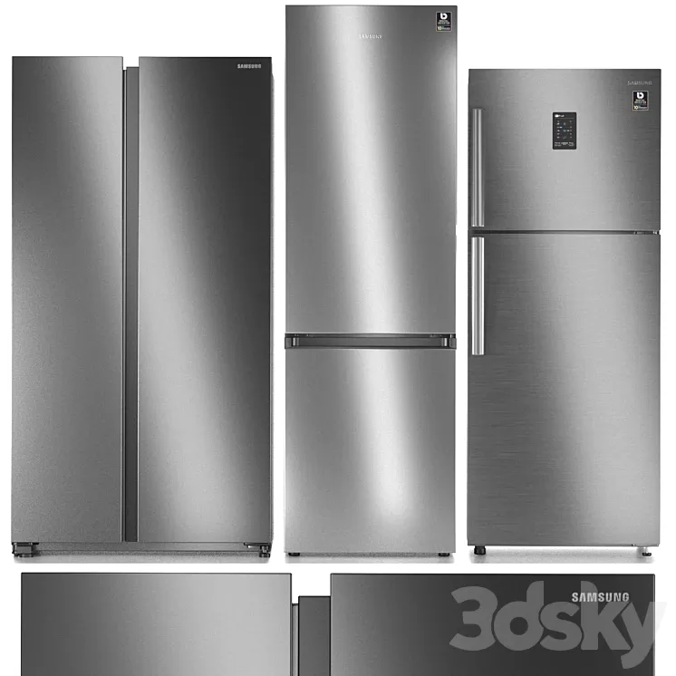 Samsung Refrigerator Set 6 3D Model