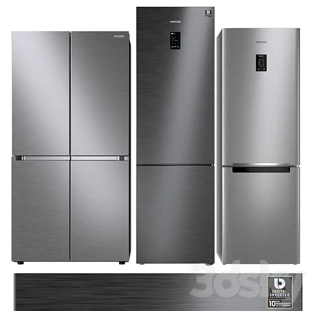 Samsung refrigerator set 8 3D Model Samsung refrigerator set 8 3D Model