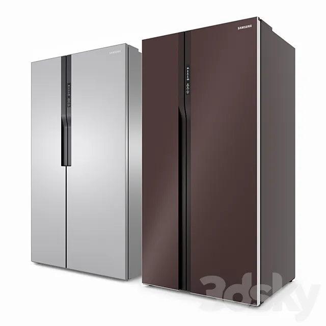 Samsung Side-by-Side Refrigerators 3D Model Samsung Side-by-Side Refrigerators 3D Model
