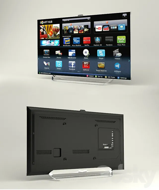 SAMSUNG SMART TV 2012 3DModel