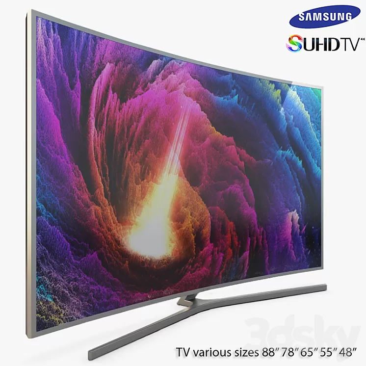 Samsung SUHD 4K Curved Smart TV JS9502 3D Model