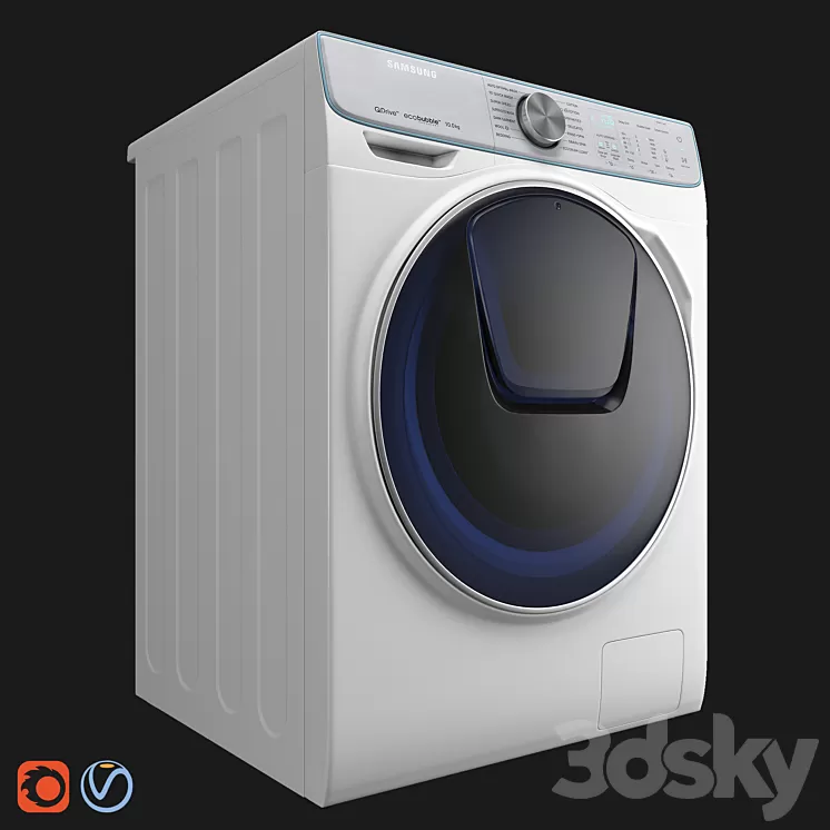 Samsung Washing Drive WW8800M washing machine 3D Model