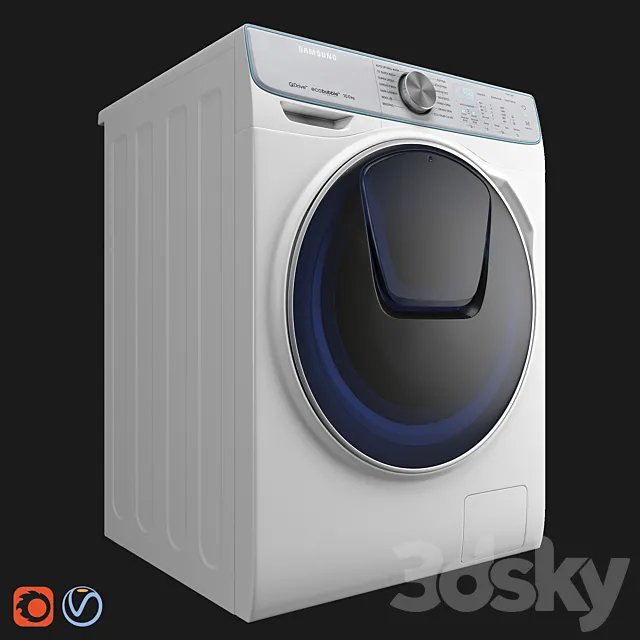 Samsung Washing Drive WW8800M washing machine 3DModel