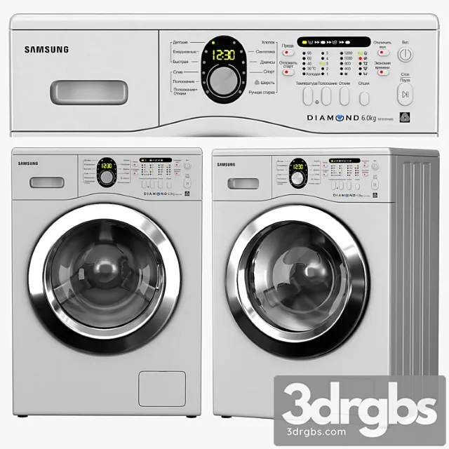 Samsung Washing Machine 3D Model Download