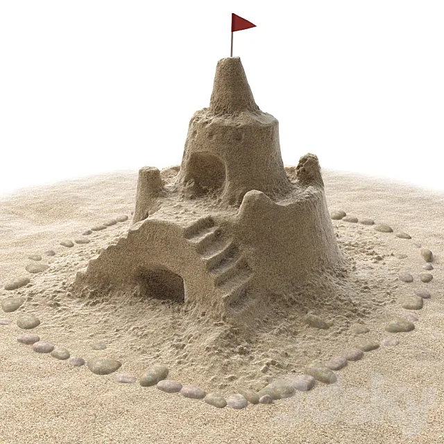 Sand castle 3D Model Sand castle 3D Model