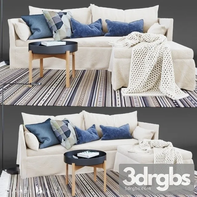 Sandbacken 3 Seat Sofa 3D Model Download