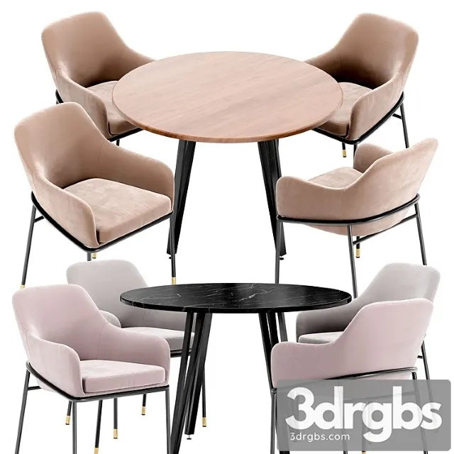 Sandra dining chair and raymond table