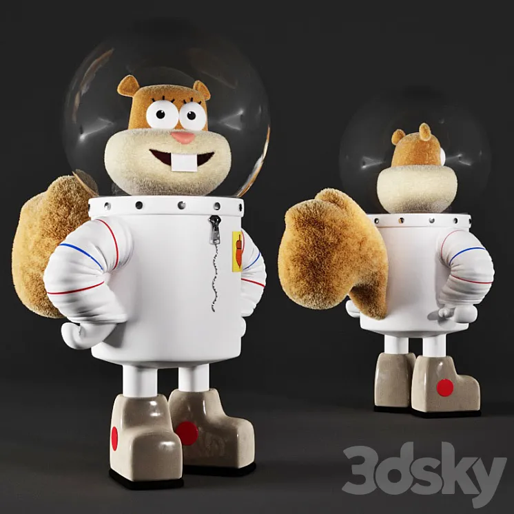 Sandra Sandy Cheeks 3D Model Free Download