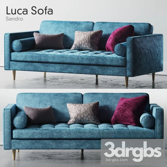 Sandro Luca Sofa 01 3D Model Download