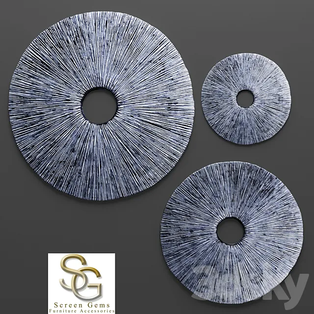 Sandstone Ribbed Wall Art – Set. painting. sculpture. stone carving. abstract. wall decor. sculpture. stone decor. perforation. round. disk 3DModel Sandstone Ribbed Wall Art – Set. painting. sculpture. stone carving. abstract. wall decor. sculpture. stone decor. perforation. round. disk 3DModel
