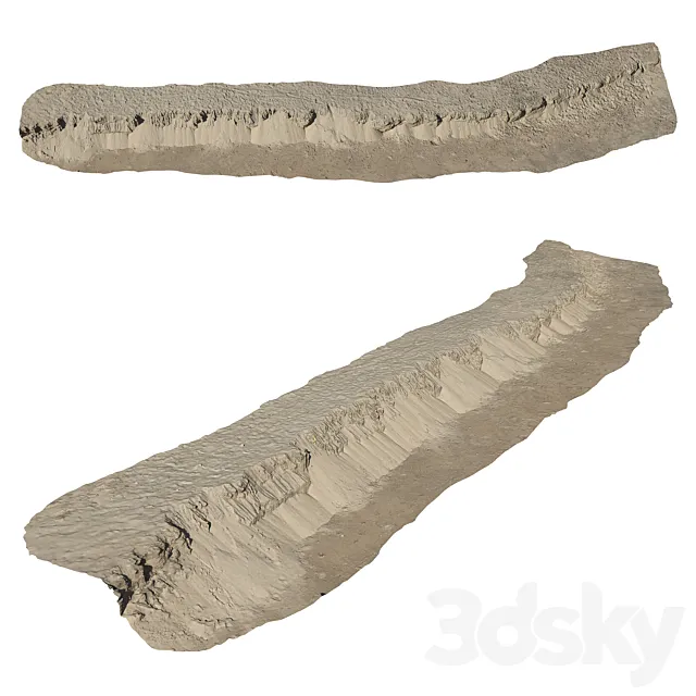 Sandy cliff 3D Model Sandy cliff 3D Model