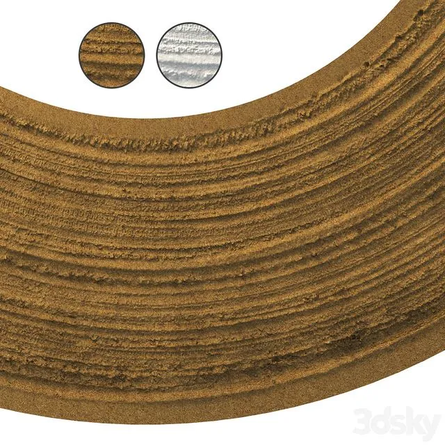 Sandy single lane road 03 (16 meters) 3D Model Sandy single lane road 03 (16 meters) 3D Model