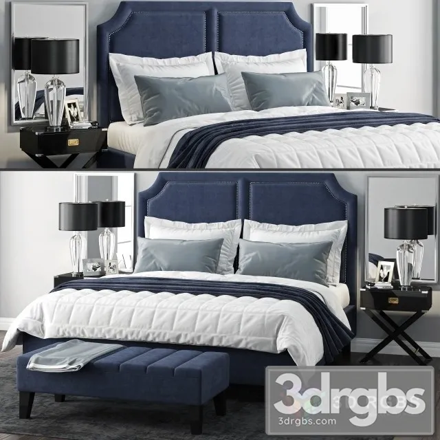 Sanibel Queen Upholstered Bed 3D Model Download Sanibel Queen Upholstered Bed 3D Model Download