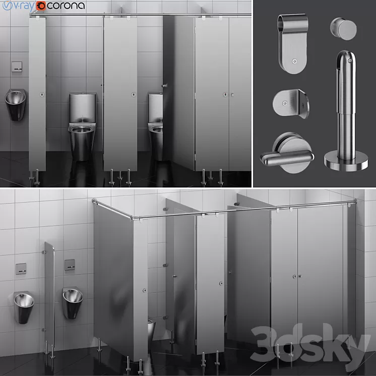 Sanitary partitions for public toilets FunderMax 2 (designer) 3D Model Free Download Sanitary partitions for public toilets FunderMax 2 (designer) 3D Model Free Download
