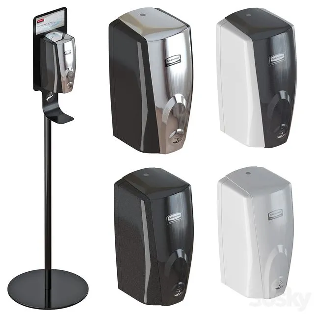 Sanitizers Rubbermaid 3D Model Sanitizers Rubbermaid 3D Model