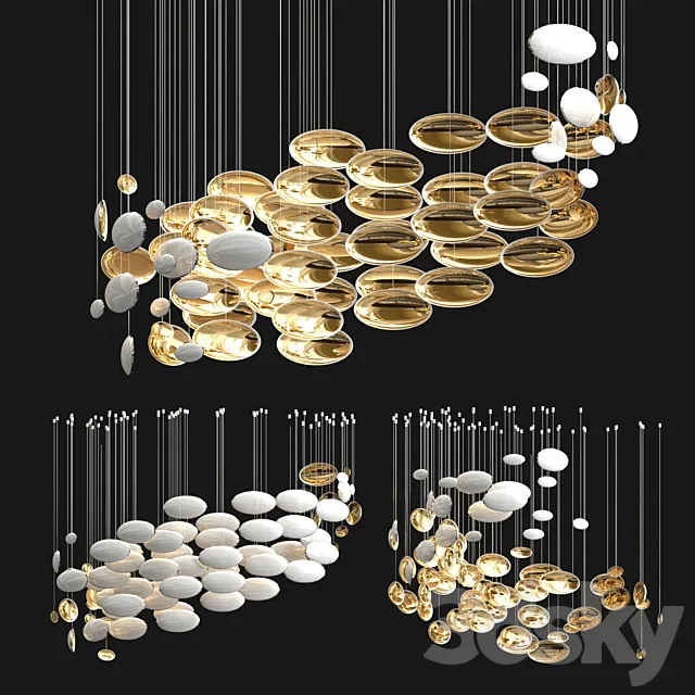 Sans Souci Bowls Chandelier 2 3DModel Sans Souci Bowls Chandelier 2 3DModel