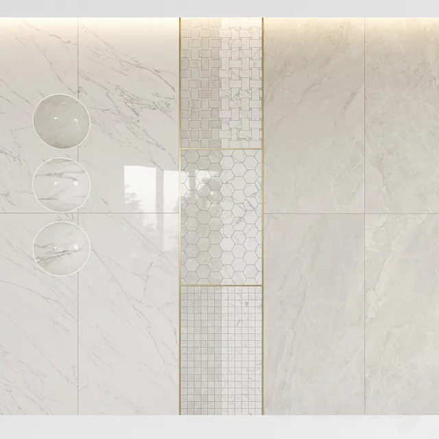 Sant Agostino TRUMARMI decor set2 3D Model