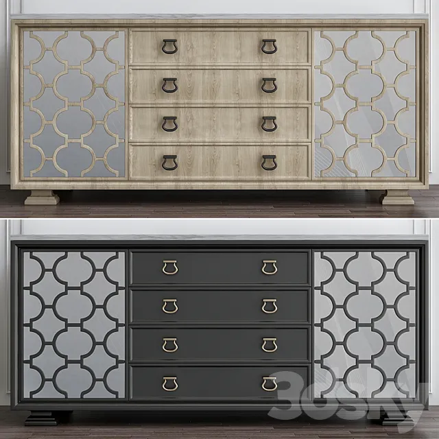 Santa Barbara Stone Top Dining Console 3DModel Santa Barbara Stone Top Dining Console 3DModel