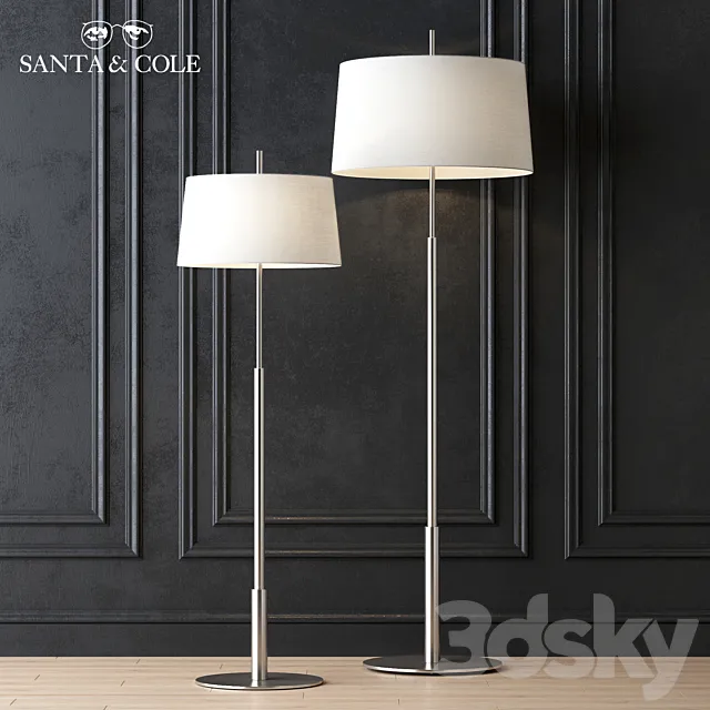 Santa & Cole _ Floor Lamp Diana 3D Model Santa & Cole _ Floor Lamp Diana 3D Model