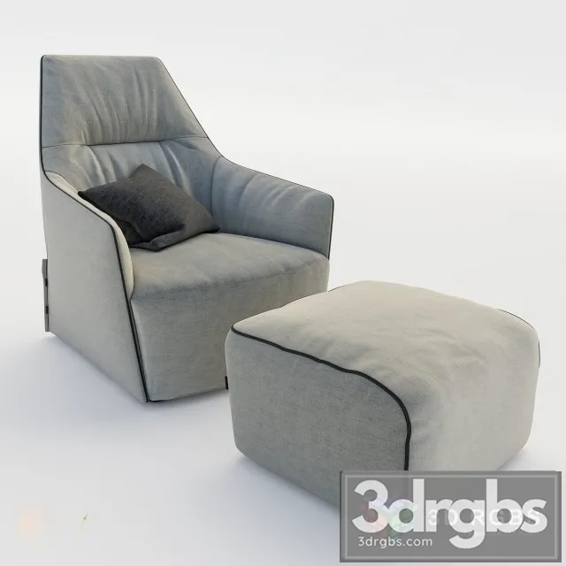 Santa Monica Armchair 3D Model Download