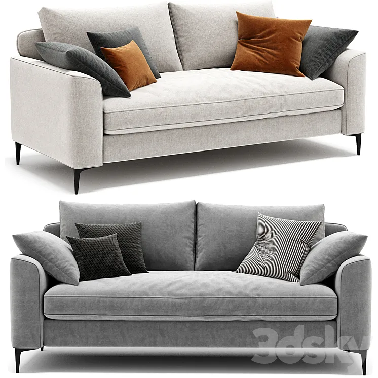 Santiago Pillow Arm Sofa 3D Model Free Download