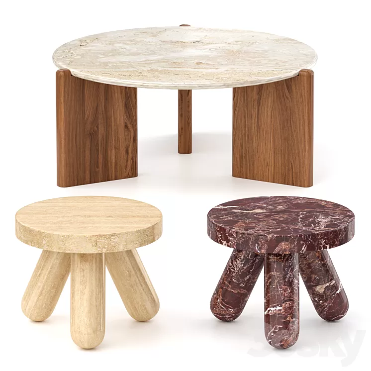 Santoro and Jaxx – Coffee and Side Tables 3D Model