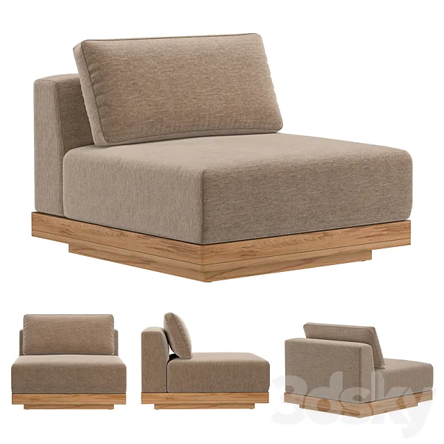 SANTOS TEAK LOUNGE CHAIR 3D Model