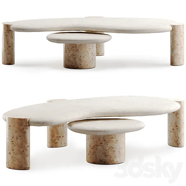 Sassolino Coffee Side Table by Crate & Barrel 3DModel