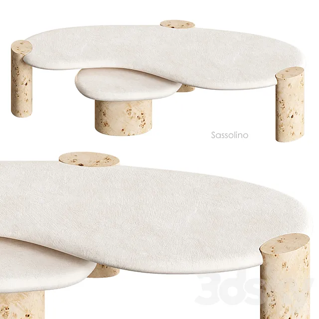 Sassolino coffee table Crate&Barrel 3D Model
