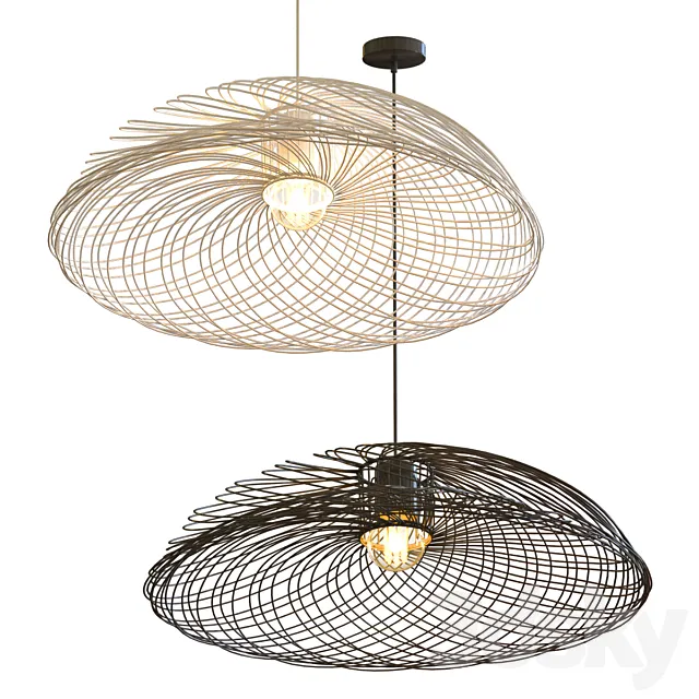 Satelise Forestier Pendant light 3D Model Satelise Forestier Pendant light 3D Model