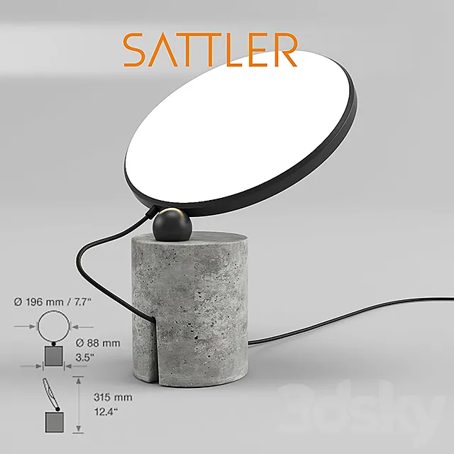 SATTLER table lamp AVVENI 3DModel SATTLER table lamp AVVENI 3DModel