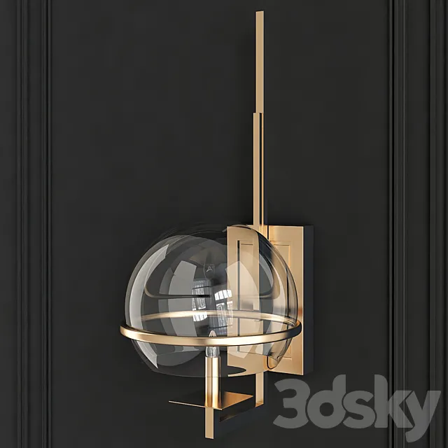 Saturn 1-Light Wall Sconce See More by Regina Andrew 3D Model