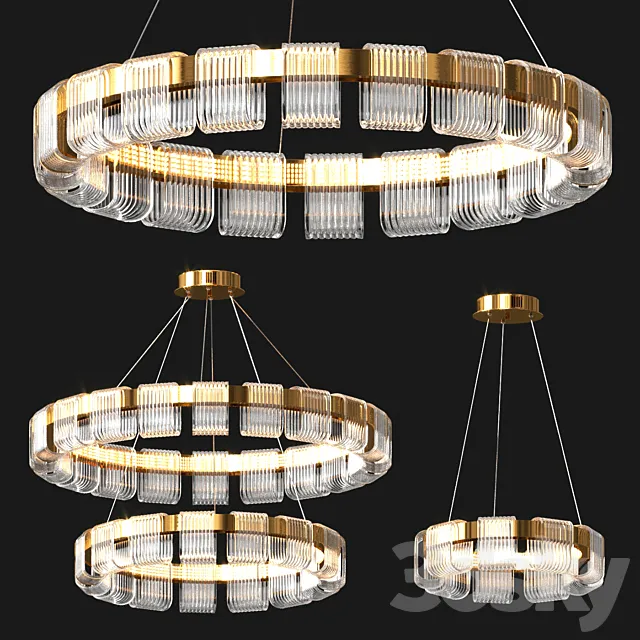 Saturno LED Chandelier 3D Model Saturno LED Chandelier 3D Model
