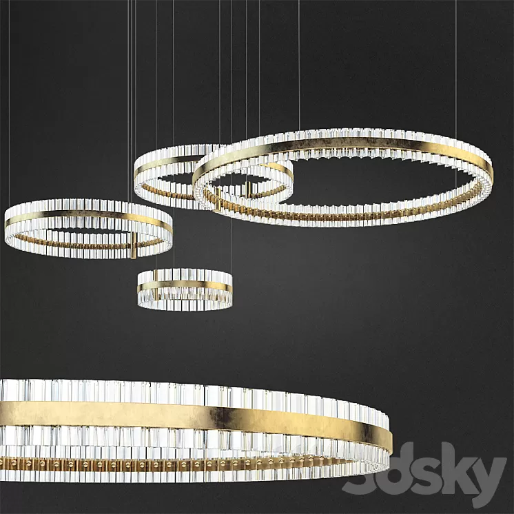 Saturno Pendant Chandelier Baroncelli 3D Model