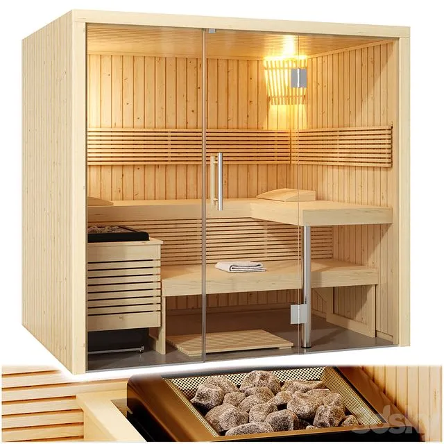 Sauna Sentiotec Panorama Small 3D Model Sauna Sentiotec Panorama Small 3D Model