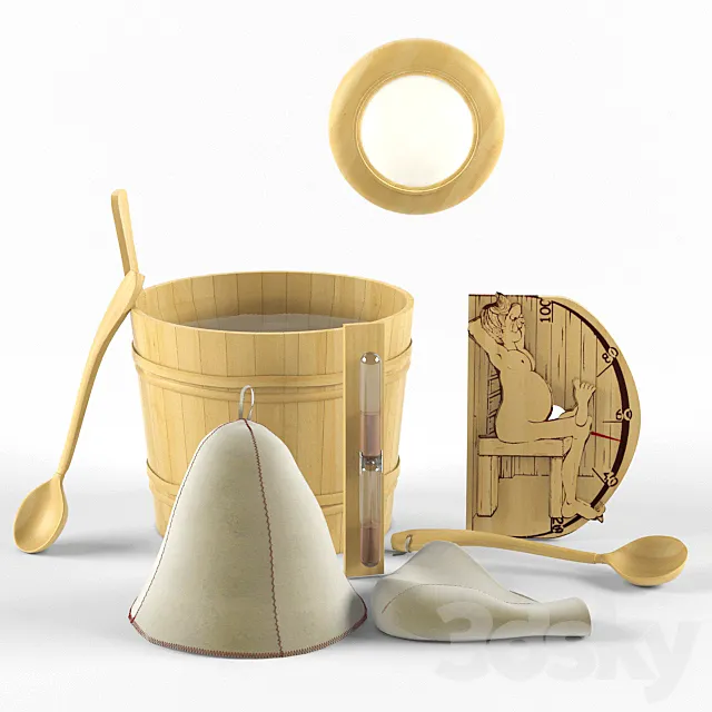 sauna set 3DModel sauna set 3DModel